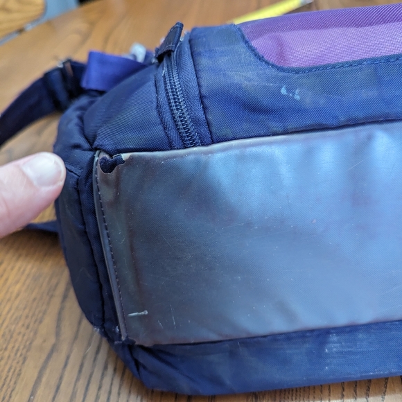 Lug Hula Hoop Diaper Tote Bag. Purple. 15x 12 x 4 - Picture 5 of 14